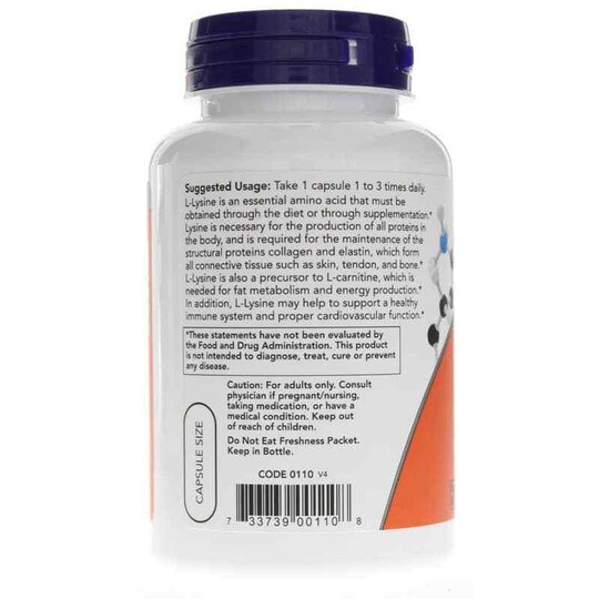 L-Lysine Capsules 500 Mg, NOW